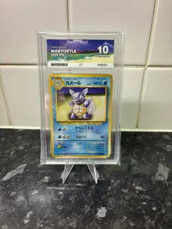Pokemon Wartortle #008 Base Set 1996 Japanese ACE 10 (PSA 10) - Image 1