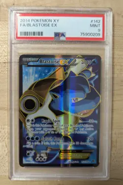 PSA 9 Mint 2014 POKEMON XY #142 FULL ART Blastoise EX - Image 1