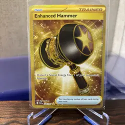 Enhanced Hammer 224/167 Twilight Masquerade Hyper Rare Pokemon Gold Near Mint - Image 1