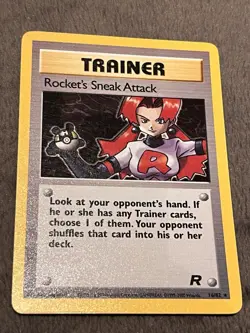 Rocket's Sneak Attack 16/82 Pokemon TCG Team Rocket Unlimited Holo Rare Lp - Image 1