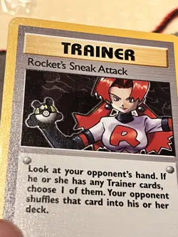 Rocket's Sneak Attack 16/82 Pokemon TCG Team Rocket Unlimited Holo Rare Lp - Image 3