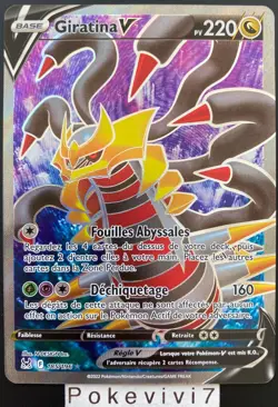 Carte Pokemon GIRATINA 185/196 V Full Art FA Epee et Bouclier 11 EB11 FR NEUF - Image 1