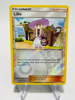 LILLIE 2017 Pokemon Sun & Moon REVERSE HOLO Uncommon 122/149 POKEMON - Image 1