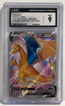 Pokemon Charizard V Full Art Black Star Promo CGC 9 Champions Path SWSH50 ETB - Image 1