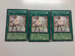 USA Seller Yugioh 3 X LEECHING THE LIGHT TSHD-EN061 1ST ED Playset NM - Image 1