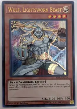 WULF, LIGHTSWORN BEAST 1ST EDITION ULTRA RARE BLLR-EN039 YUGIOH! LPEC - Image 1