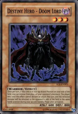 Destiny Hero - Doom Lord - EOJ-EN001 - MP - YuGiOh - Image 1