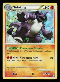 Nidoking 6/102 Cracked Ice Holo Triumphant Pokemon Card - Image 1
