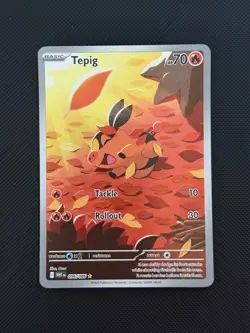 Pokemon TCG Tepig White Flare Illustration Rare Card 096/086 NM Condition - Image 1