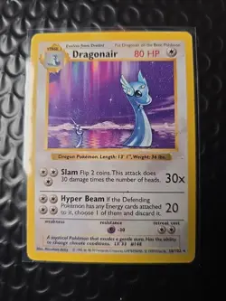 1995 Dragonair Pokemon Card 18/102 Wizards Base Set NM Condition - Image 1