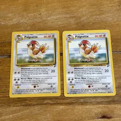 Pokemon TCG Pidgeotto Base Set 2 Card 28/130 Rare LP Condition - 2x cards - Image 1
