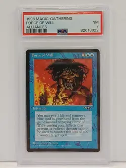 1996 MTG MAGIC THE GATHERING FORCE OF WILL ALLIANCES CARD PSA 7 NM - Image 1