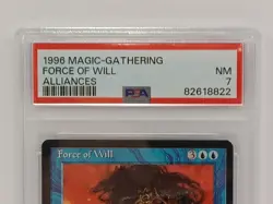 1996 MTG MAGIC THE GATHERING FORCE OF WILL ALLIANCES CARD PSA 7 NM - Image 2