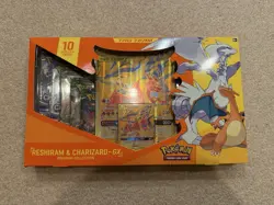 Pokemon Card Reshiram & Charizard Gx Premium Collection Tag Team Evolving Skies - Image 1