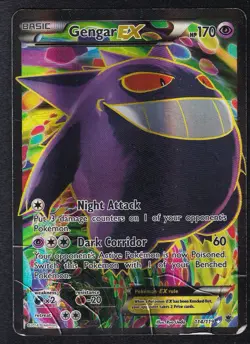 Pokemon Gengar-EX TCG Full Art Ultra Rare Card Phantom Forces 114/119 Holo - Image 1