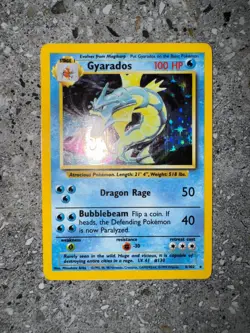 Pokemon TCG Cards Gyarados 6/102 Base Set Holo Rare EXC - Image 3