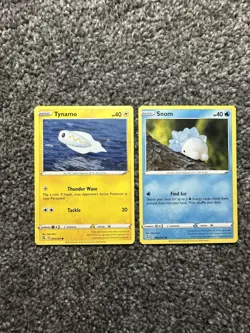 Yuka Morii Illustrated Snom #84 and Tynamo #95 Pokemon Cards - Image 1