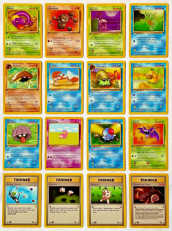 Pokemon 1st EDITION 1999 Fossil Set ALL Common Cards - 16 Card Lot - NM to Mint! - Image 1