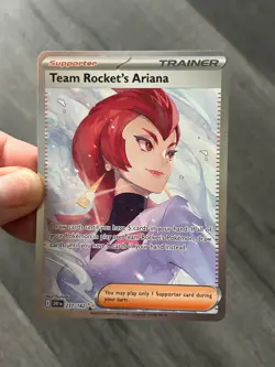 Pokemon TCG Team Rocket’s Ariana 237/182 Destined Rivals Full Art Holo Card - Image 3