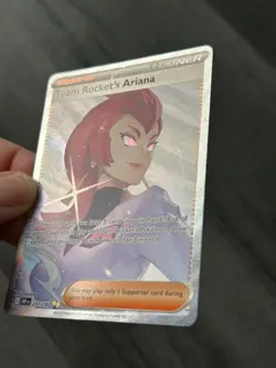 Pokemon TCG Team Rocket’s Ariana 237/182 Destined Rivals Full Art Holo Card - Image 4