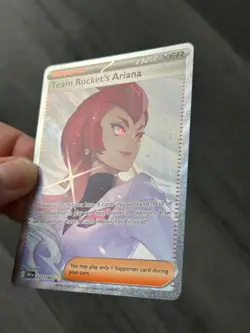Pokemon TCG Team Rocket’s Ariana 237/182 Destined Rivals Full Art Holo Card - Image 5