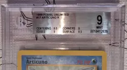Pokemon TCG Articuno Card 17/62 Fossil 1999 Unlimited Edition Regular BGS 9 - Image 3