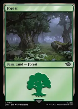 x4 Forest (0271) - Foil L MTG The Lord of the Rings: Tales of Middle-Earth M/NM, - Image 1