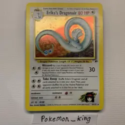 Pokemon TCG Erika's Dragonair Gym Heroes 4/132 Holo Unlimited Rare LP-NM - Image 1