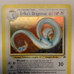 Pokemon TCG Erika's Dragonair Gym Heroes 4/132 Holo Unlimited Rare LP-NM - Image 3