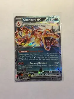 Pokemon TCG S&V Paldean Fates Double Rare Holo Card Charizard EX 54/91 - Image 1