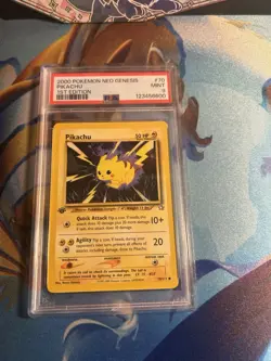 2000 Pokemon Neo Genesis Pikachu 1st Edition #70/111 PSA 9 - Image 1