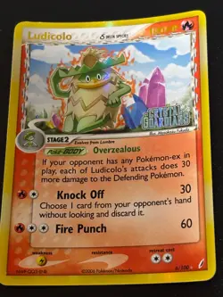 Pokemon Ludicolo, EX Crystal Guardians, Holo Rare, Used good condition - Image 3