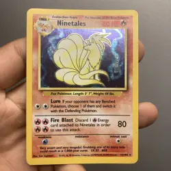 1999 Pokemon Game Ninetales Holo Base Set Unlimited #12/102 LP - Image 1