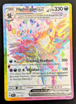 POKEMON ~ HYDREIGON EX ~ 223/191 ~ SURGING SPARKS ~ ULTRA RARE NM - Image 1