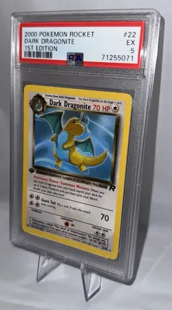 2000 Pokemon Rocket #22 Dark Dragonite - 1st Edition - PSA 5 EX - Image 3