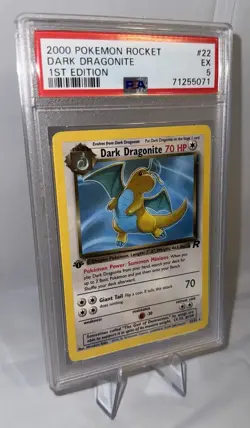 2000 Pokemon Rocket #22 Dark Dragonite - 1st Edition - PSA 5 EX - Image 4