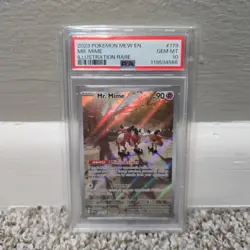 PSA 10 Pokemon 2023 Scarlet Violet 151 #179/165 Mr. Mime Illustration Rare Holo - Image 1