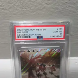PSA 10 Pokemon 2023 Scarlet Violet 151 #179/165 Mr. Mime Illustration Rare Holo - Image 2