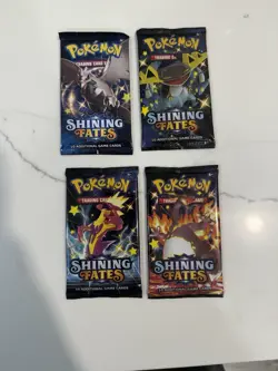 Shining Fates - Sealed 4 Booster Pack Art Set - Pokemon Sword & Shield TCG - Image 1