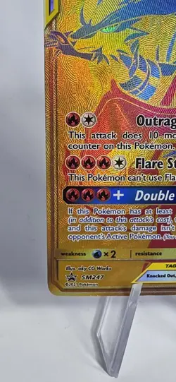 2021 Pokemon Reshiram & Charizard GX Tag Team SM247 Black Star Promo - Image 4