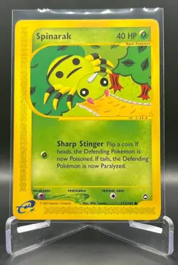 Pokemon TCG Aquapolis SPINARAK Regular, Common - 111/147 - Image 1