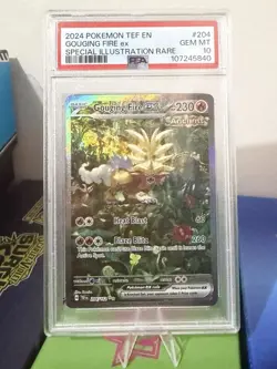 Pokemon TCG Gouging Fire EX Scarlet & Violet Temporal Forces 204/162 PSA 10 - Image 1