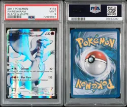 2011 POKEMON B&W #113 FULL ART/RESHIRAM PSA 9 - Image 3