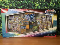 -NEW- Pokemon Prismatic Evolutions Lucario Ex & Tyranitar Ex Premium Collection - Image 1
