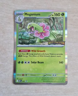 Meganium MEP 001 Stamped Mega Evolution Pokemon Card - Image 1