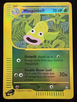 Weepinbell - 65/147 - Uncommon - Reverse Holo - Aquapolis Pokemon Card LP - Image 1