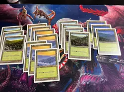 70 5th Edition 5ED Magic the Gathering Basic Land Cards Lot - John Avon Mountain - Image 2