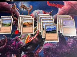 70 5th Edition 5ED Magic the Gathering Basic Land Cards Lot - John Avon Mountain - Image 5