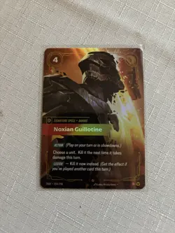 2025 League of Legends Riftbound TCG Noxian Guillotine Rare Card 254/298 - Image 1