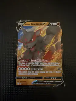 Pokemon Card TCG - Hisuian Arcanine V - Silver Tempest - 090/195 - Holo Rare - Image 1